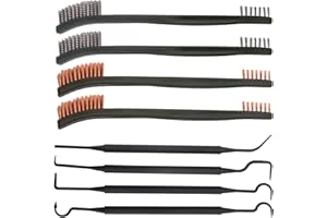 Yenblow 8 Pack Torch Nozzle Tip Cleaner Set, Carburetor Cleaning Dirt Tool Kit, Double-Ended Polishing Brush and Pick Tool Kits for Motorcycle ATV Welder Carb Chainsaw Orifices