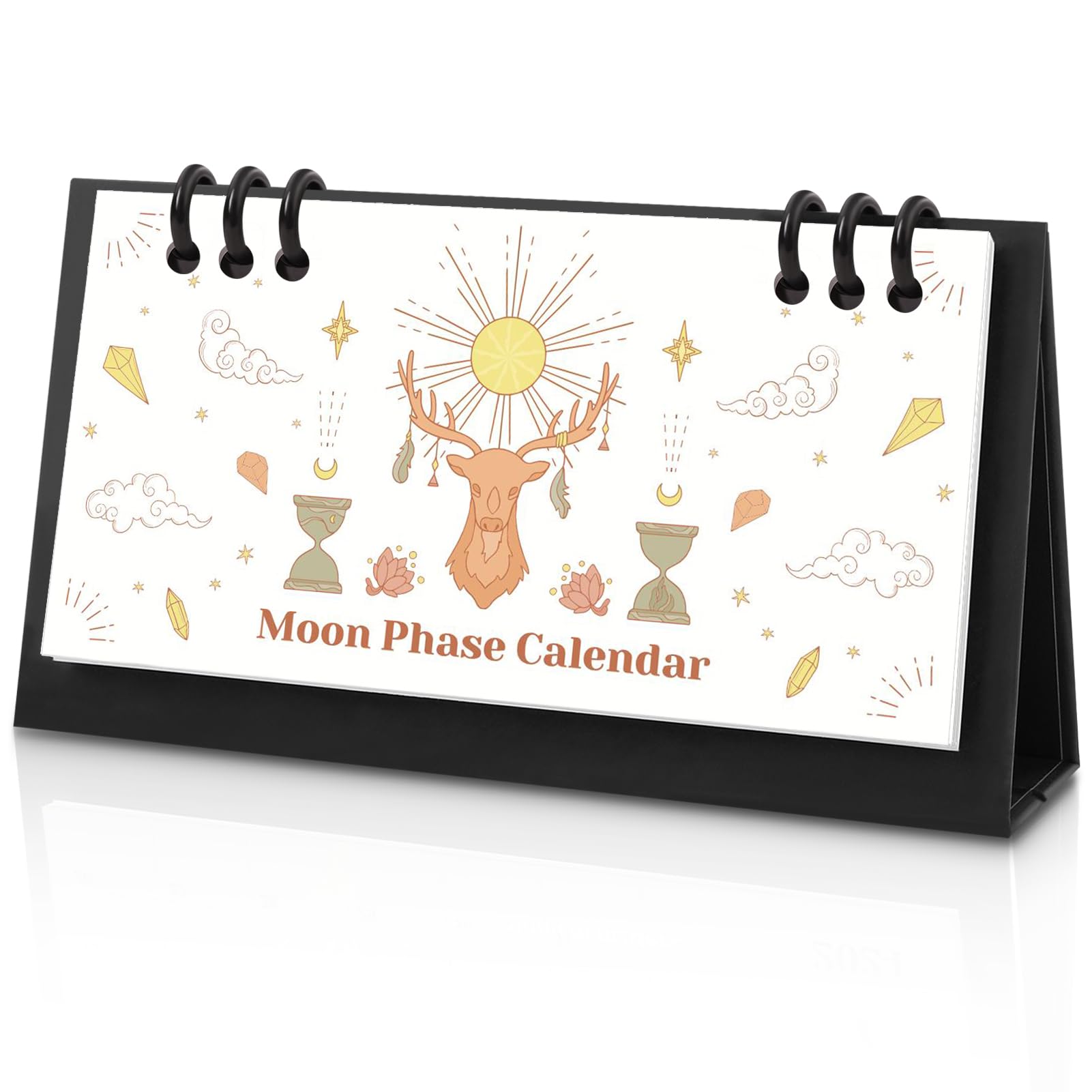 Photo 1 of KONVINIT Small Desk Calendar 2025-2026, 6.3" x 3.1", Moon Phase 2025 Desk Calendar - Runs From May. 2025 Until Dec. 2026, 20 Months Mini Desktop Calendar for School, Home and Office Supplies