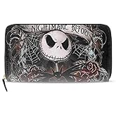 DZGlobal Women Printed Zip Around Wallet Halloween Art Soft PU Clutch Holder Purse