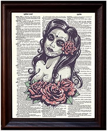 Day of The Dead Girl Color - Dictionary Art Print