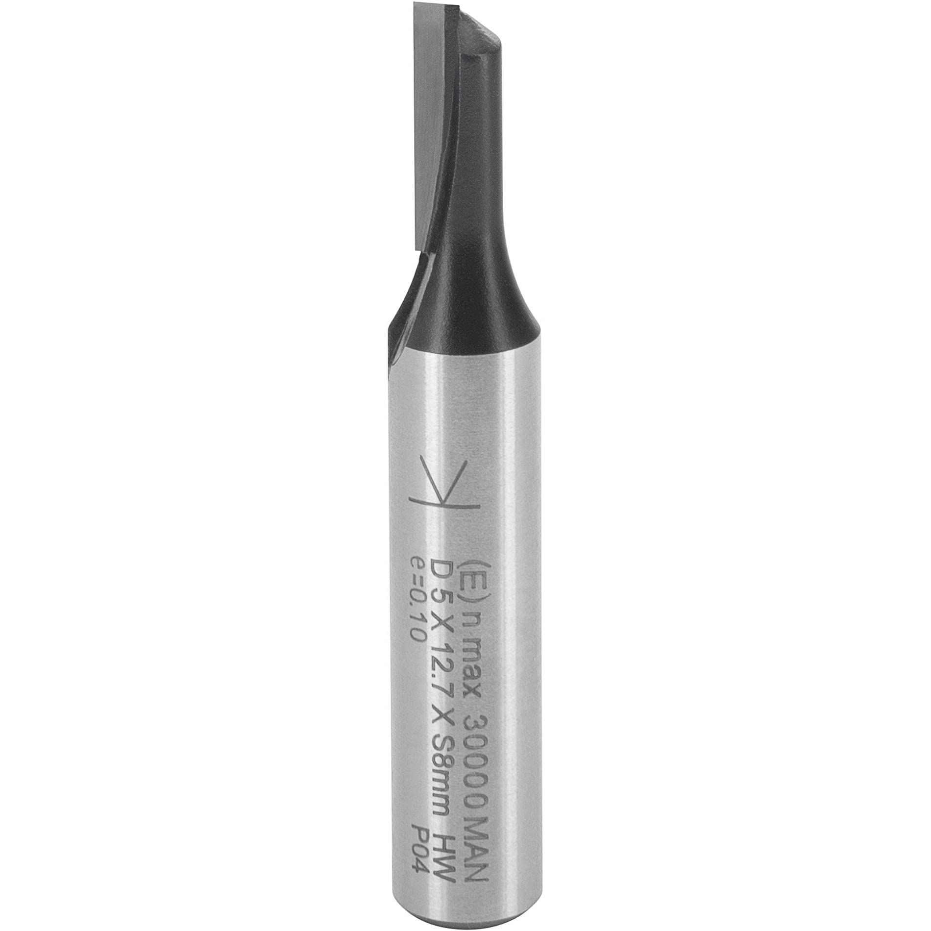ENT 10046 Straight Cutter Carbide Tungsten TC, Shank (S) 8 mm, Diameter (D) 5 mm, NL 12,7 mm, Z1, SL 32 mm, GL 50 mm