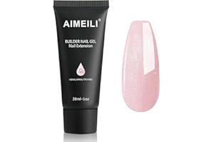 AIMEILI Poly Nail Extension Gel Builder Nail Gel Hema Free Poly Nail Enhancement Nail Art Design DIY Salon Nail At Home Gift for Women Nail Gel - 060