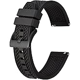 BISONSTRAP Watch Bands for Men, High Performance Fluororubber Watch Strap with Quick Release,18mm 20mm 22mm