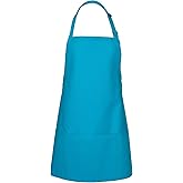 FAME® 3 Pocket Adjustable Unisex Bib Apron - F10 - Restaurants, Home, Hobbyist, Chef, Paint Party, Gardener, Grocery Store