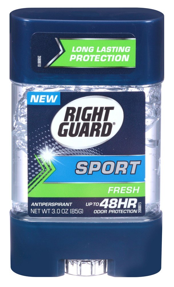 Right Guard Sport 3D Odor Defense, Anti-Perspirant Deodorant Clear Gel, Fresh 3 oz (Pack of 3)