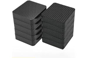 50 Pair Double-Sided Adhesive Tape Strip, Stickers for Secure Floor Mats& Home Use,Hook and Loop Mounting Strips (Square)