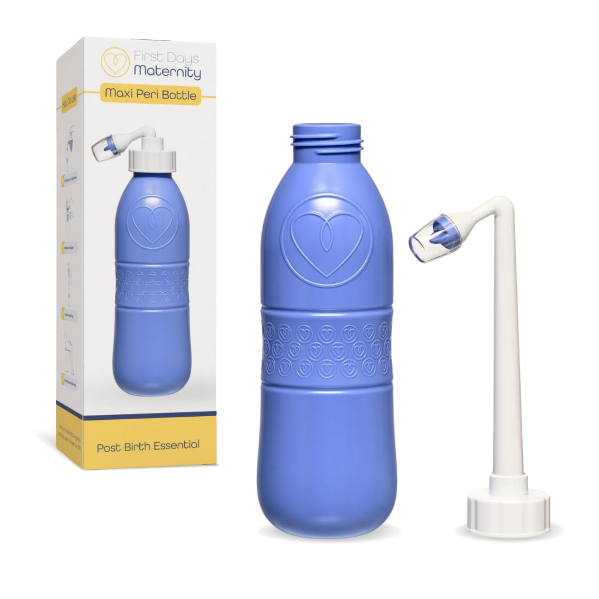 First Days Maternity, XL Peri Bottle - Portable Bidet - Handheld Travel Perineal Wash Bottle - 650ml - Hygiene and Postpartum Essential