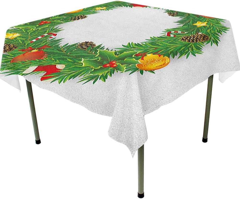 Square Tablecloth 36 x 36 Inch Vinyl Tablecloth Illustration of Dressed