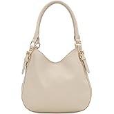 Lightweight 3 Compartment Faux Leather Medium Hobo Bag