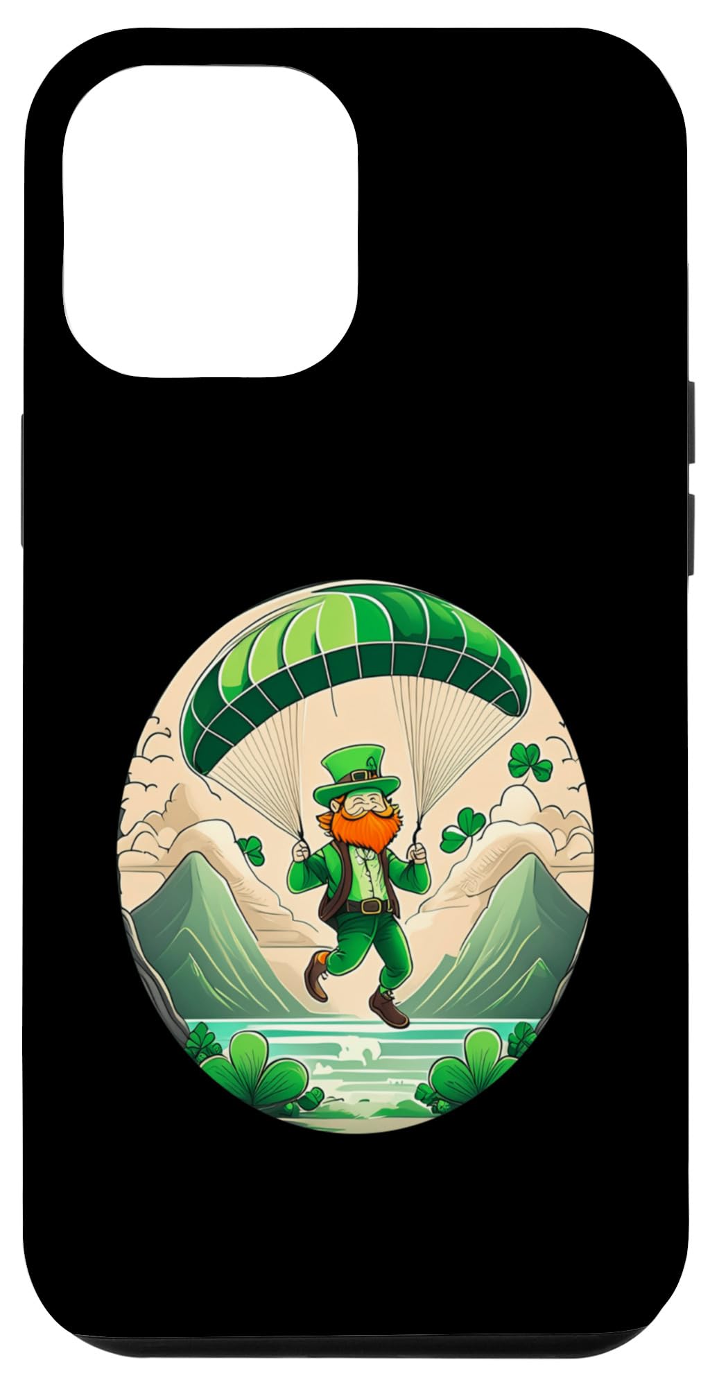 iPhone 15 Pro Max St. Patrick's Day Shamrock St Paddy's Day Paragliding Case