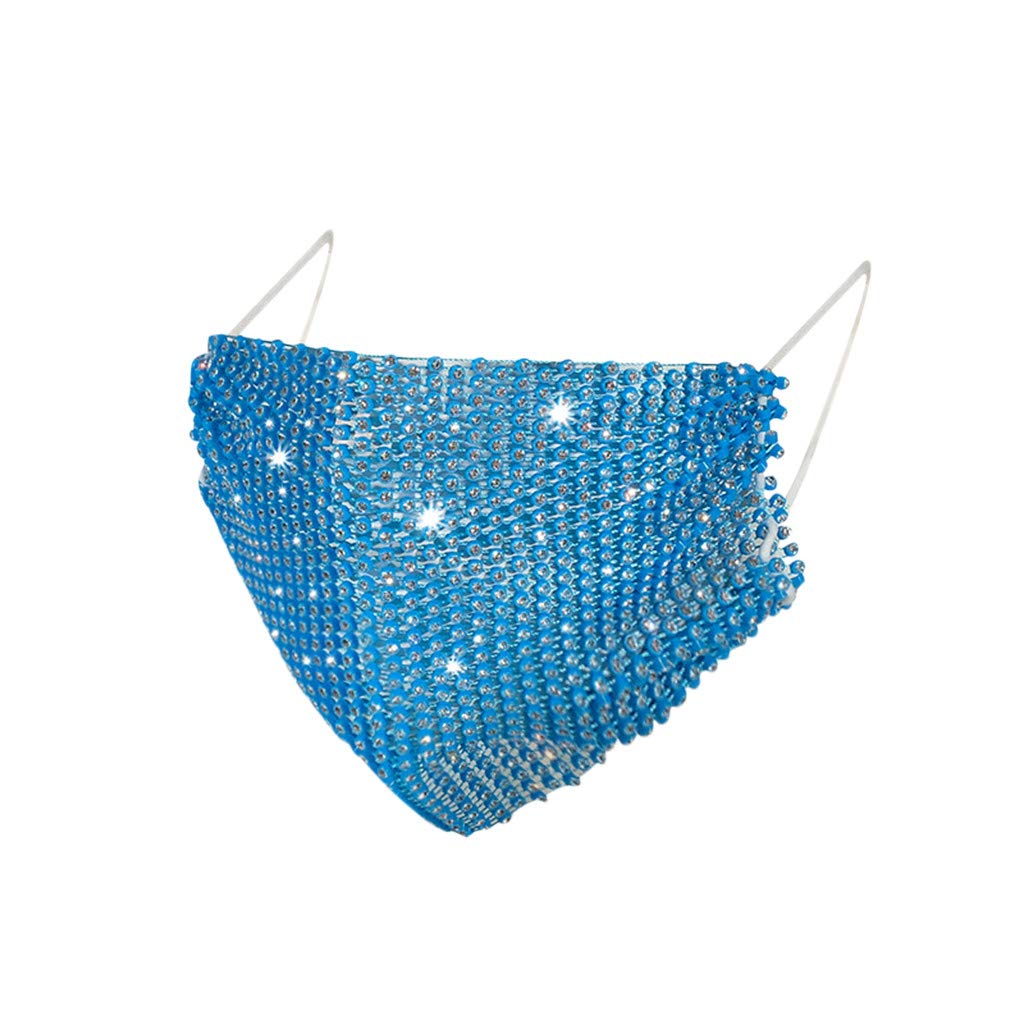 Cinnamou 1PC Adult Sequin Anti-dust Reusable Mouth Face Protective Creative Solid Color Washable Cover Face Wear…