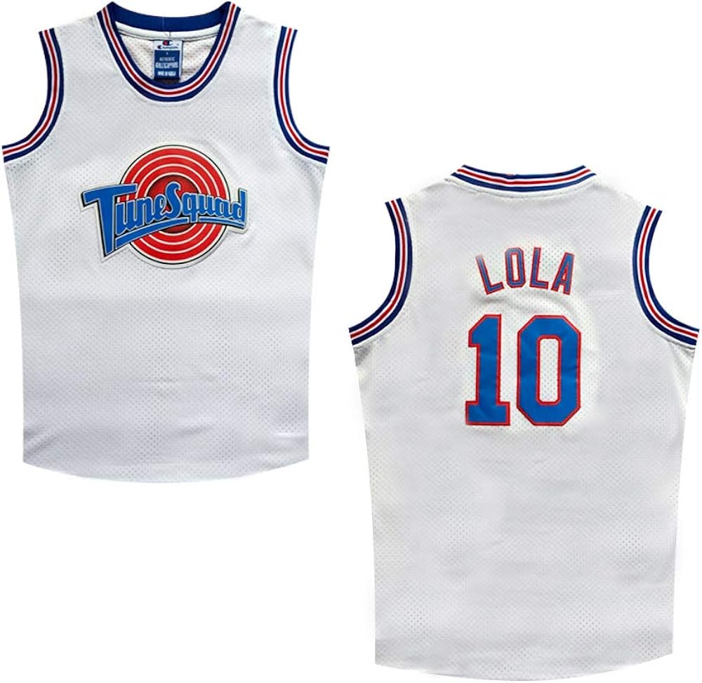 Amazon Com Mens Tune Squad 10 Lola Bunny Shirts Lola White Mesh