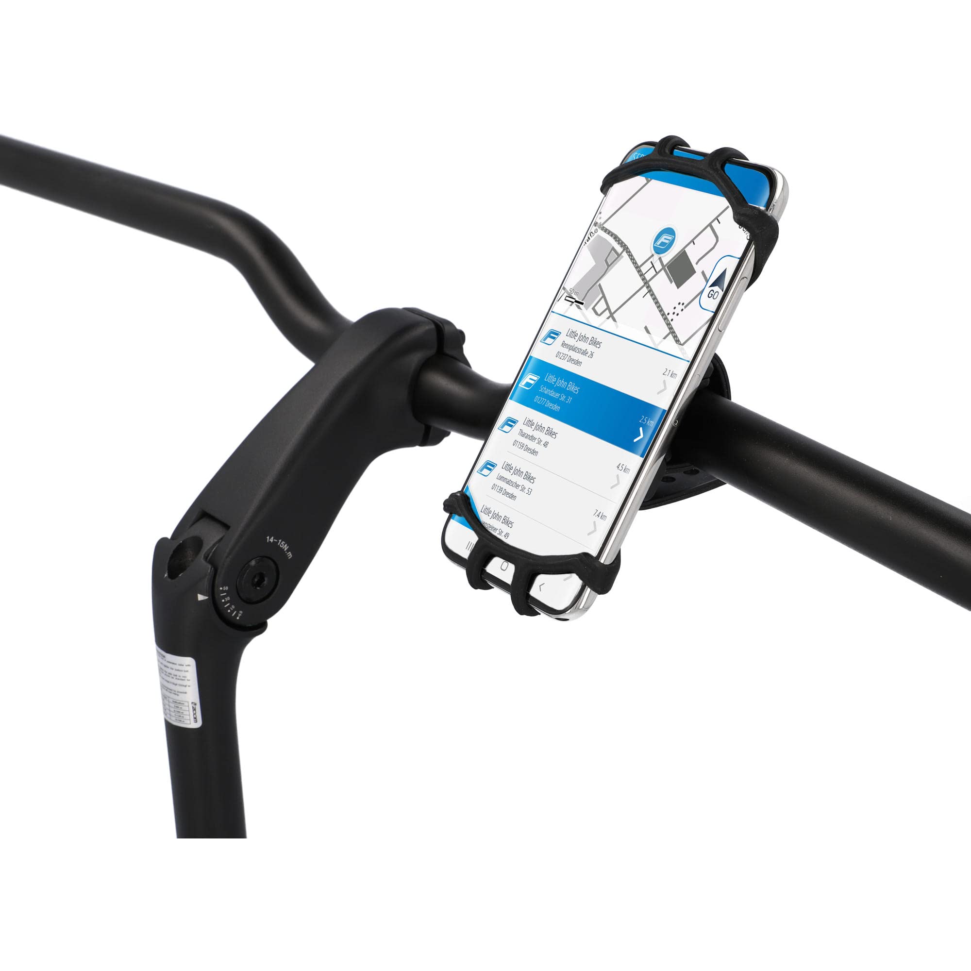 Fischer Bicycle Scooter Mobile Phone Holder, Smartphone Holder, Universal Mobile Phone Holder, 360° Rotation, for 3.5-6.5 Inch Smartphones, Extra Secure