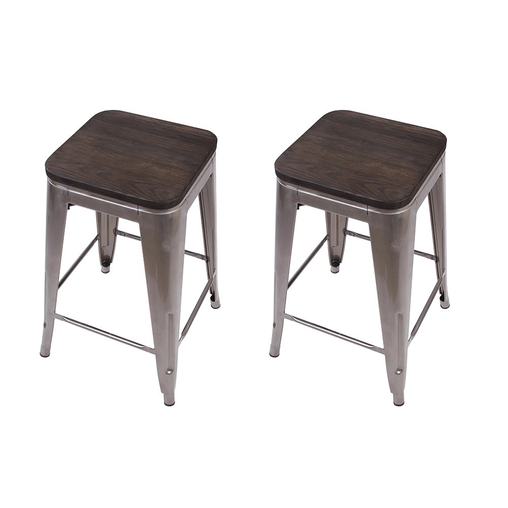 Photo 1 of GIA 24-Inch Backless Counter Height Stool with Wooden Seat