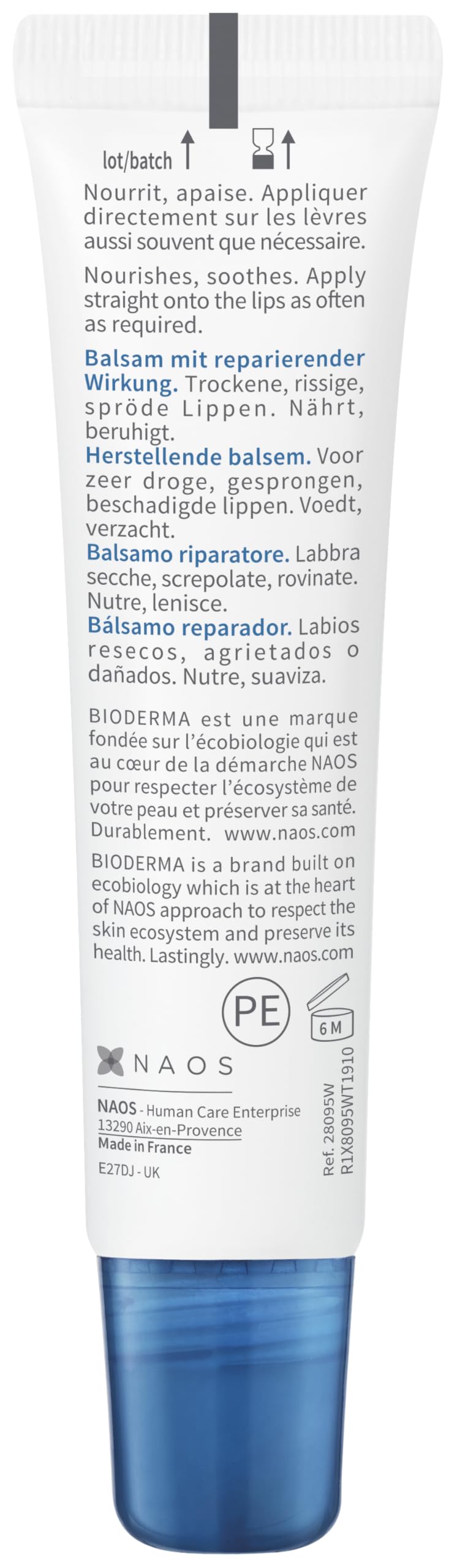 Bioderma Atoderm Lip Balm - Moisturizing and Nourishing Lip Balm for Dry, Chapped Lips