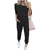 PRETTYGARDEN Women's Two Piece Lounge Sets 2026 Spring Summer Jogger Pants Vacation Outfits Travel Airplane Matching Clothes