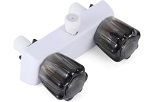 RV Shower Faucet, Camper Shower Faucet Replacement 4" RV Shower Valve Diverter with Dual Knobs Bathroom Shower Accessories Pa