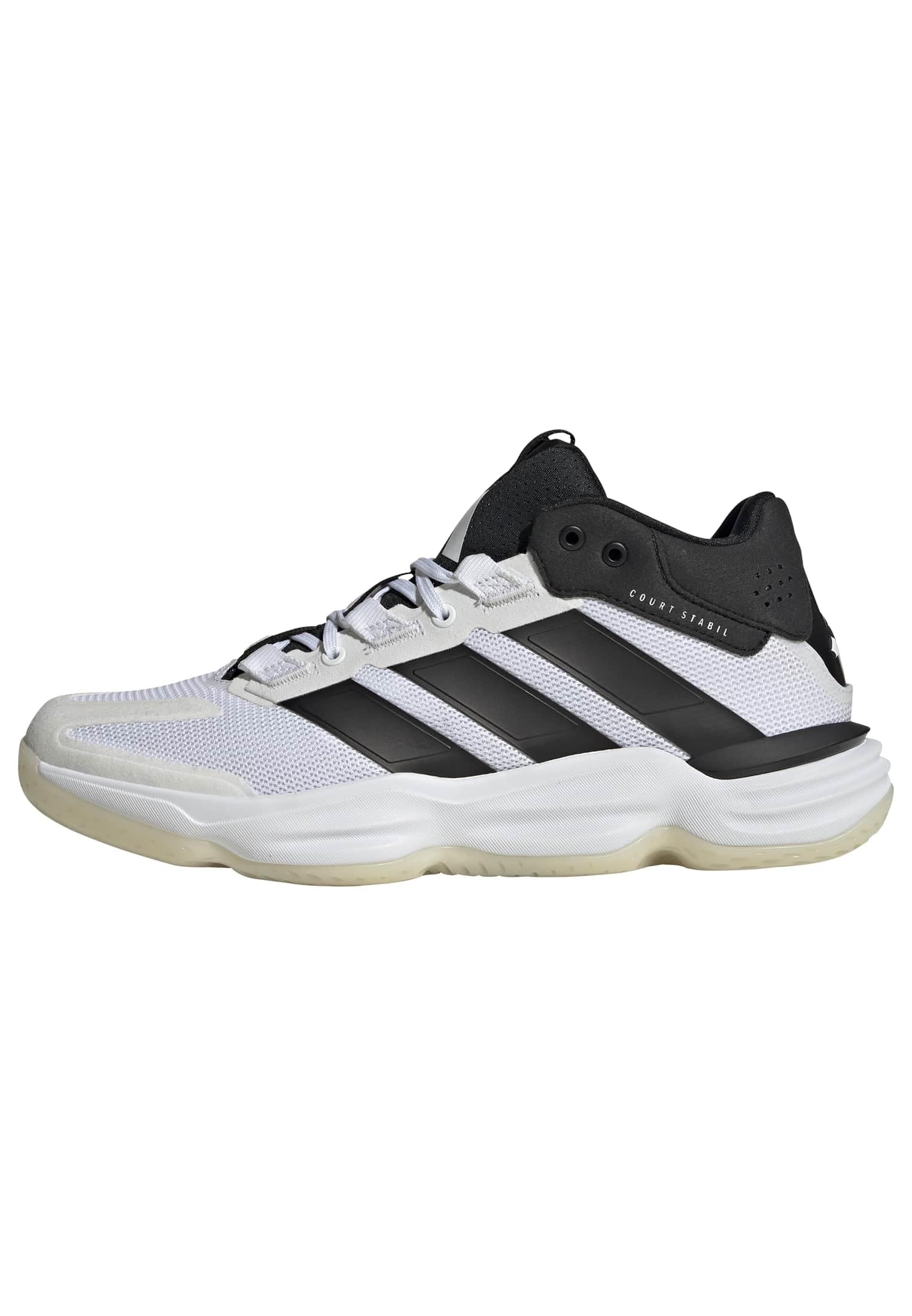 adidas Men’s Courtstabil Indoor, White/Black/White, 13