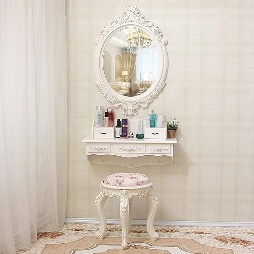 small mirrored dressing table