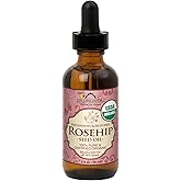 US Organic Rosehip Seed Oil, USDA Certified Organic, Cold Pressed, Virgin Organic, Amber Glass Bottle and Glass Eyedropper for Easy Application - 2 oz (56 ml)