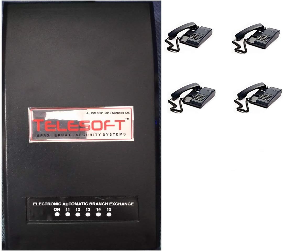Telesoft EPABX PABX System Telephone 104 with 4 X Beetel