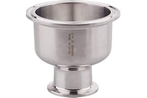 DERNORD Tri Clamp Bowl Reducer Sanitary Fitting Stainless Steel 304 (Tri Clamp Size: 3 inch x 1.5 inch)