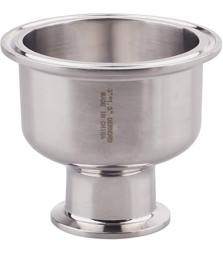 DERNORD Sanitary Concentric Reducer Tri Clamp Clover Stainless Steel 304 Sanitary Fitting End Cap Reducer (Tri Clamp Size: 2 Inch X 1/2 Inch