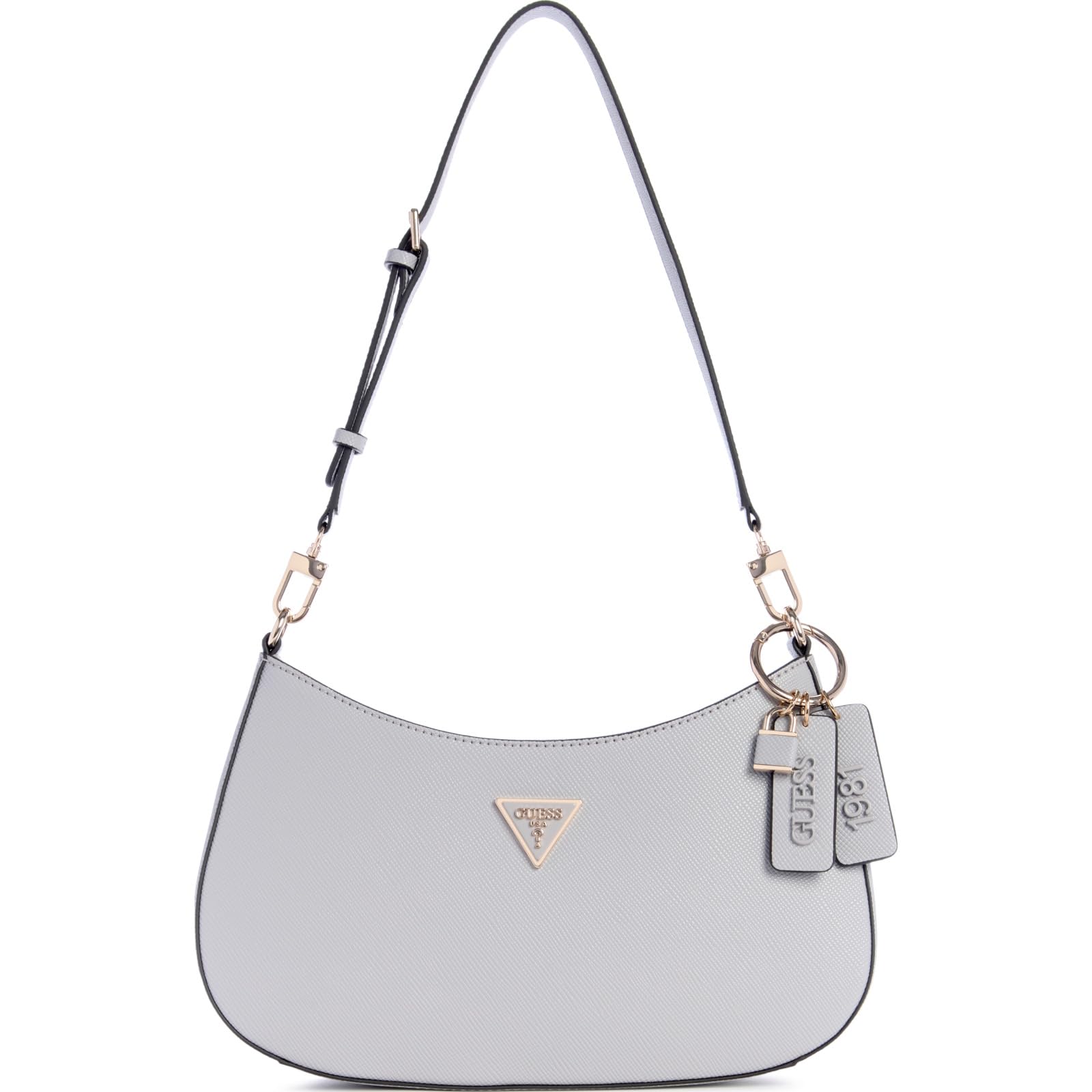 GUESS Noelle Top Zip Shoulder Bag, Lavender Grey