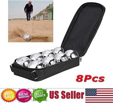 Amazon Gsa デラックス ブール スチールボール8個セット キャリーケース付き ブール ボッチ ペタンク 木製ジャック R Gsa アウトドア