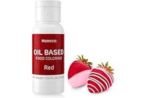 NOMECA Upgraded Oil Based Food Coloring for Chocolate - 30 Milliliters Oil Red Food Color for Baking Cake Decorating, Edible Food Dye for Candy Melts Cookies Icing Fondant Meringues