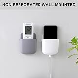 Onezebra Remote Control Holder 3 Pack Self Adhesive Wall Storage White Pink Blue view 4
