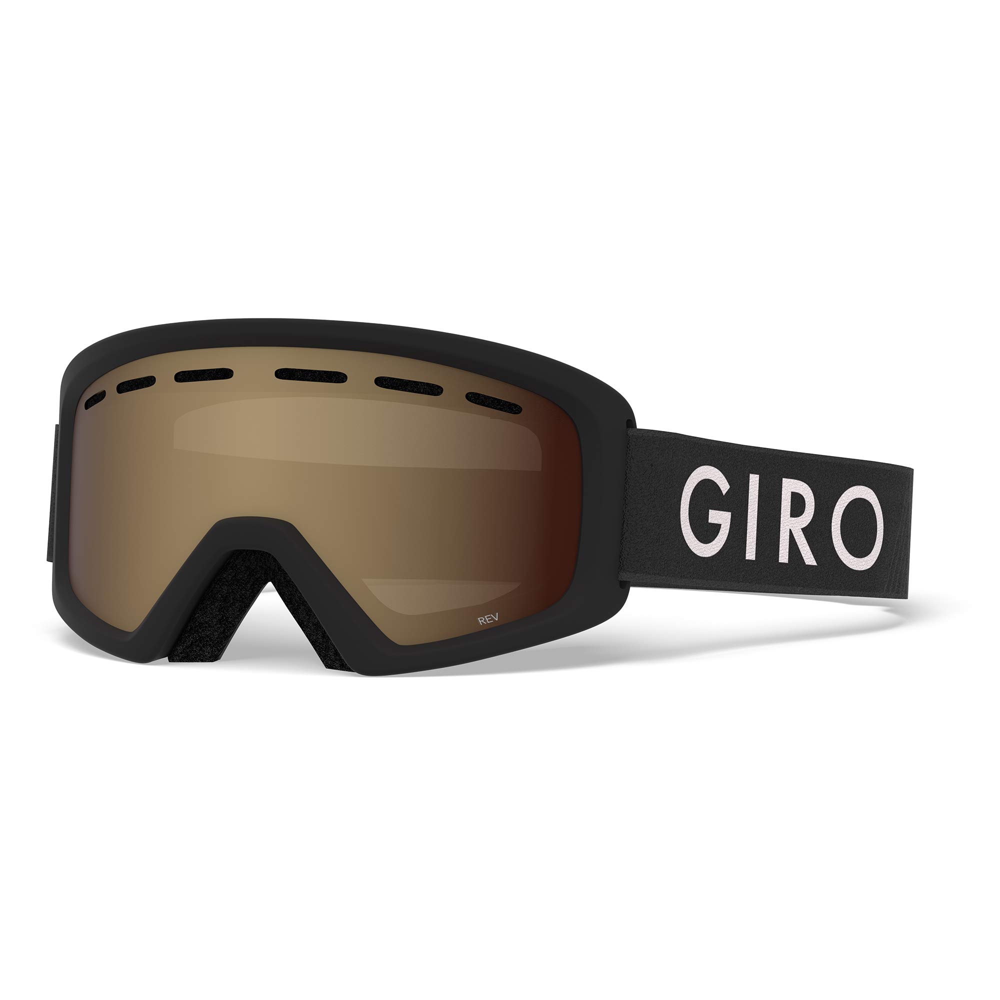 Giro Girrj Women Rev Youth Snow Goggles - Black Zoom - Amber Rose Lens, Medium F