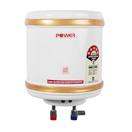 Powerpye 5 Star ISI Mark Stainless Steel Geyser, 10 L, Ivory