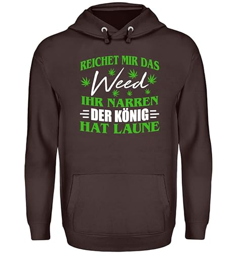 Hanf Shirt/Kiffer/Gras/Cannabis/Marihuana/Weed/Pulli/Pullover/Hoody/T-Shirt/Bong/Rauchen/Dope/Ganja/Amsterdam - Unisex Kapuze