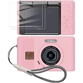 Tedubax Silicone Case for kodak pixpro C1 Digital Camera with 2PCS Screen Protector and Lanyard - (Pink)