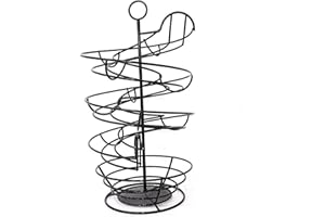 Spiral Egg Holder Countertop, Metal Egg Skelter Rack Compact Fresh Dispenser Countertop Organizer for Kitchen