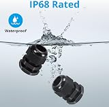 AVARTEK 10x M20 20mm IP68 Waterproof Cable Glands 6-12mm Black Nylon view 4