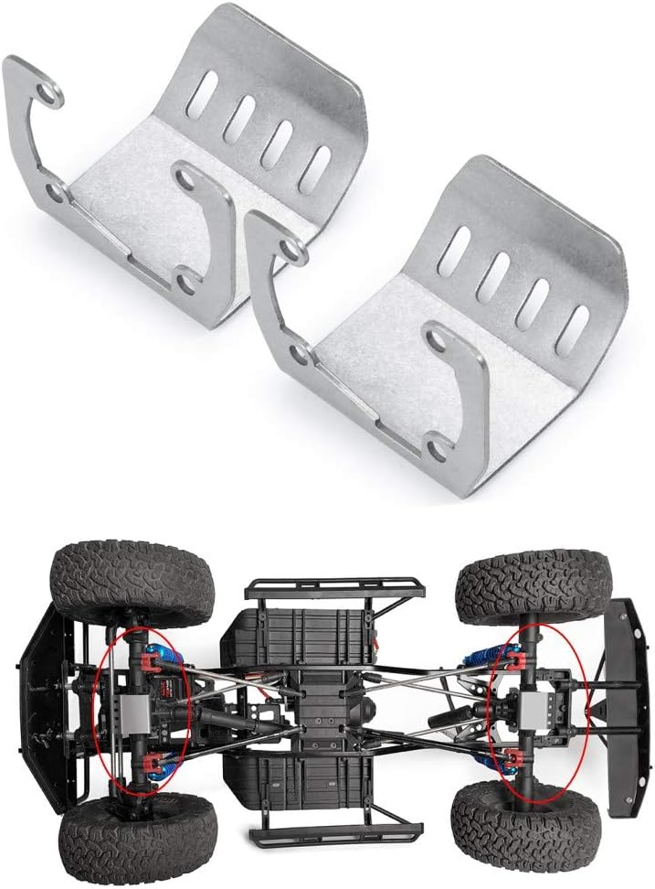 RCLIOLN Stainless Steel Skid Plate Axle Protection Plate
