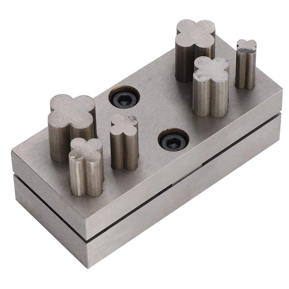 Photo 1 of Jewelry Making Disc Cutter Set,Punch Die Disc Set Hole Cutting Steel Plate Lucky Clover Punching Cut Jewelry Tools for Metal Cutting Forming Charm Pendant Punch Tool