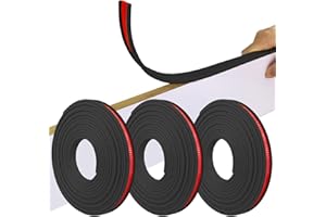 STANCE TUNING USA U-Shape Edge Banding, 16.4ft Self Adhesive Furniture Edge Protector, Countertop Edge Trim and Collapsible Edge Guards for Countertop Table Cabinets Shelves Restoration （0.47",Black)