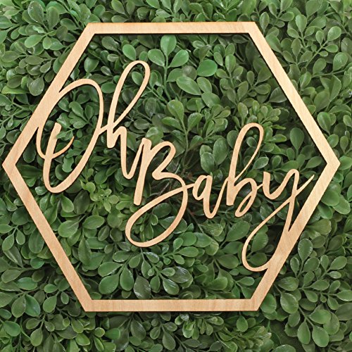 Koyal Wholesale Wood Oh Baby Sign, Party Banner, Event ...