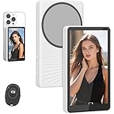 Bestrip Magnetic Phone Vlog Selfie Monitor Screen, 1080P Back Camera Selfie Monitor,4K 30fps Wireless Recording for iPhone & Android,Rear Camera for Selfie Vlog Live Stream TikTok