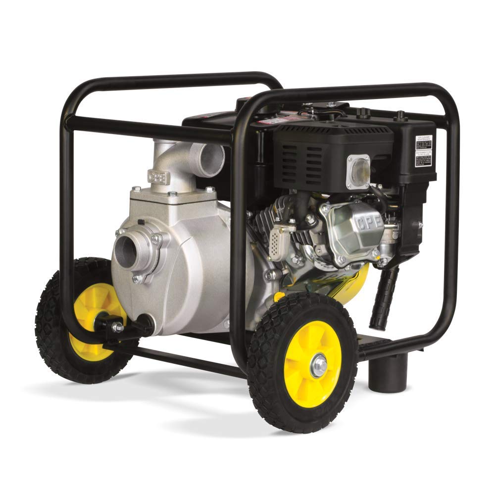 Champion 2Inch GasPowered SemiTrash Water Transfer Pump with Hose and Wheel Kit Buy Online