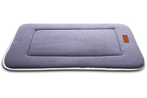 QIAOQI Dog Bed Kennel Pad Crate Mat Washable Orthopedic Antislip Beds Dense Memory Foam Cushion Padding Bolster | Perfect Sle