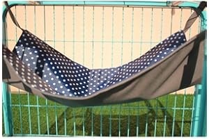 Cat Hammock Sleeping Bed for Cats, Double Sided Waterproof Hanging Cushion Mat Compatible with Cat Trees & Condos, Navy Blue 