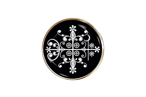 Papa Legba Pin Brooch Handmade Loa Veve Haitian Vodou Voodoo