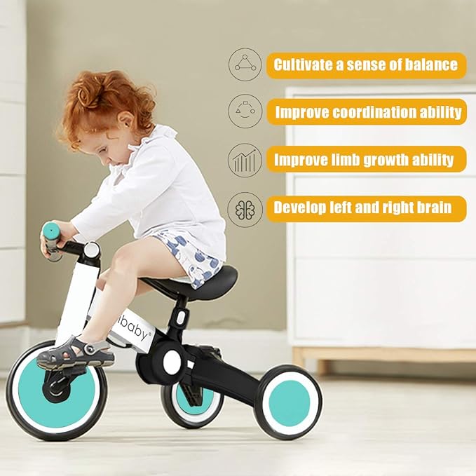 Olyspm 4 En 1 Tricycle Velo Enfant Tricycle Velo Draisienne Avec Putter Corps Agrandi Tricycle Pliable Enfant Tricycle Pour Bebe 1 6 Ans Velo Sans Pedale Velos Et Vehicules Pour Enfants Jeux Et Jouets Banistreet Com