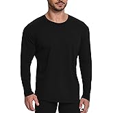 Cyathea Men's Thermal Shirt Long Sleeve Brushed Fleece Lined Baselayer Warm Winter Underwear Soft Thermal Wear Midweight Top