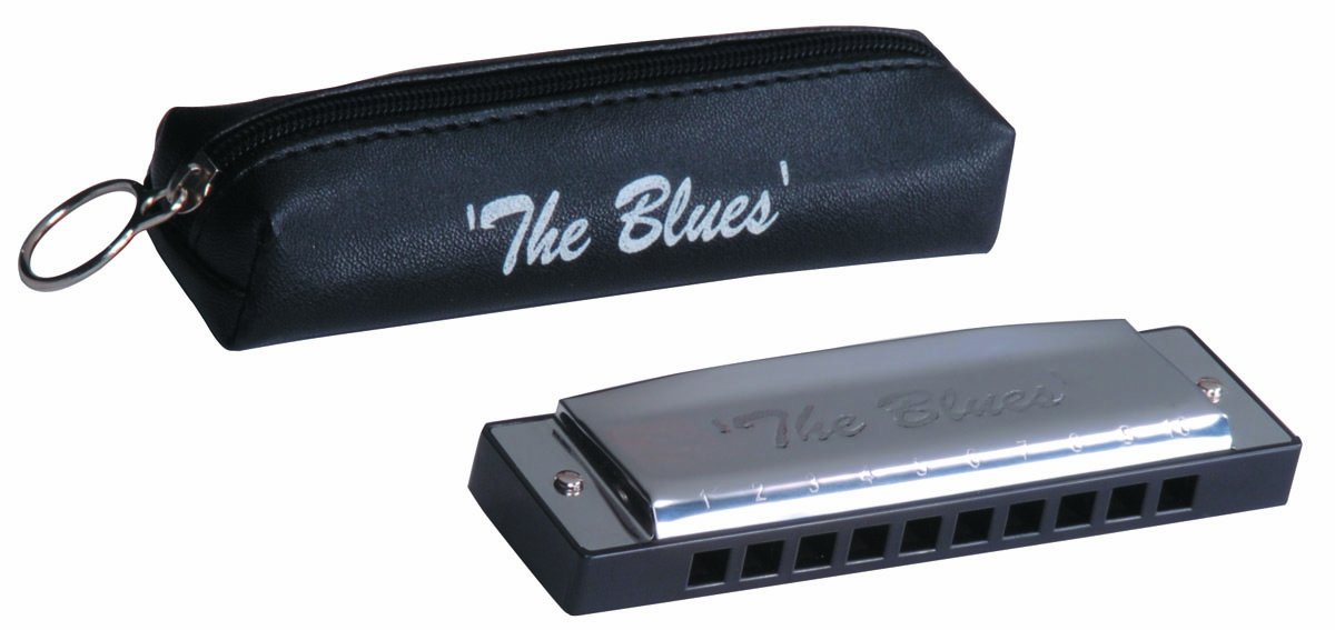 JHS The Blues TB10A Harmonica Key A, Silver