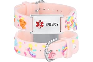 LinnaLove cartoon medical alert id bracelets Parents gift to Son, daughter, brother, sister